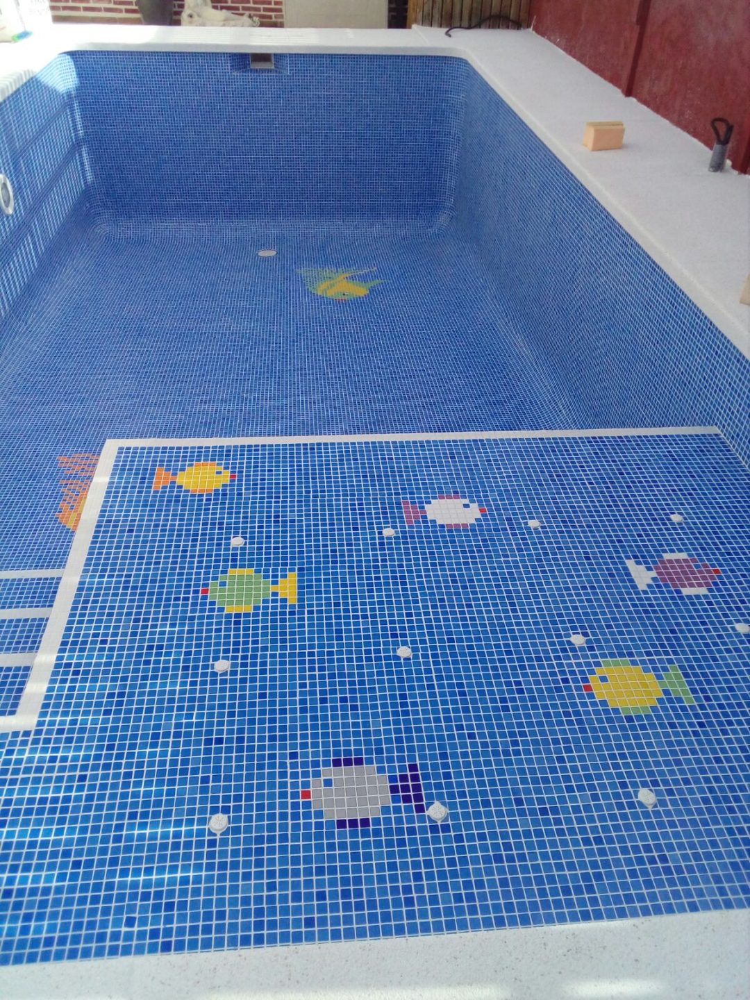 PISCINA RECTANGULAR CON JACUZZI TIPO ZONA INFANTIL